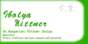 ibolya mittner business card